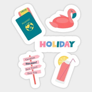 Summer Holiday Essentials Sticker